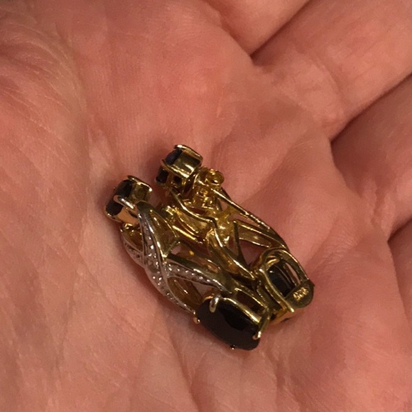 Beautiful Sapphire 3.0 CTW Designer Earrings - Picture 6 of 11